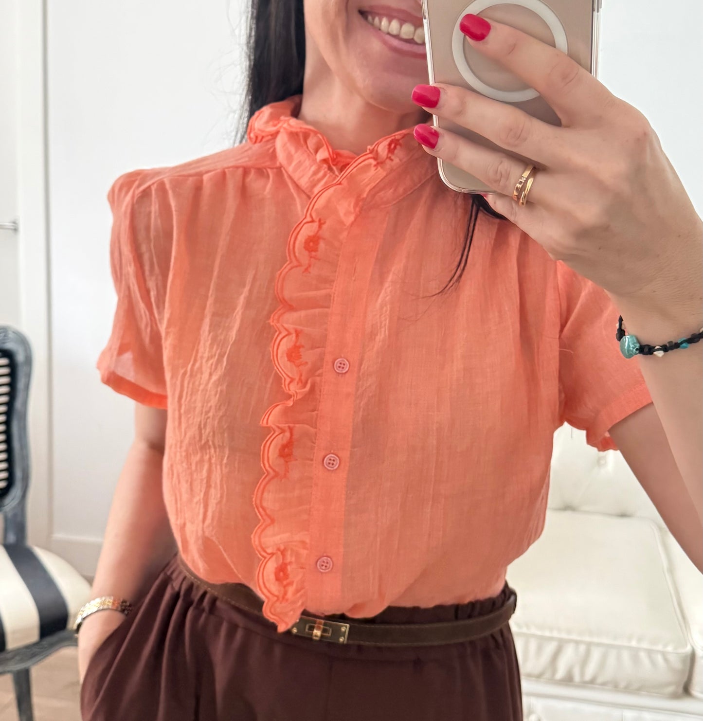 Blusa Nia melocotón
