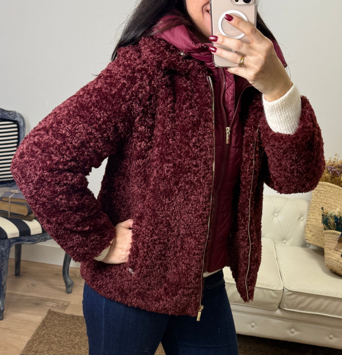 Chaquetón Amor Burdeos