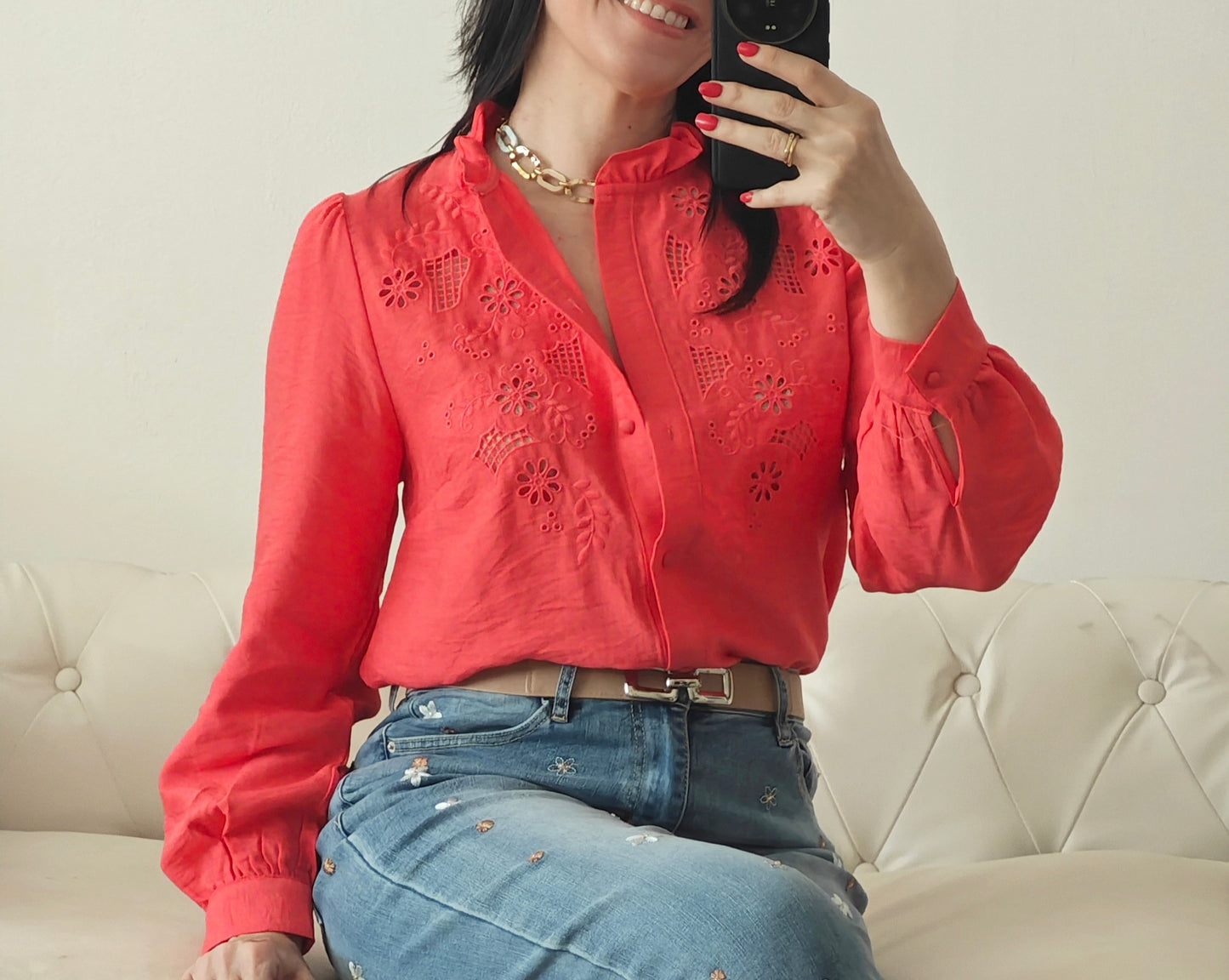 Blusa Camila coral