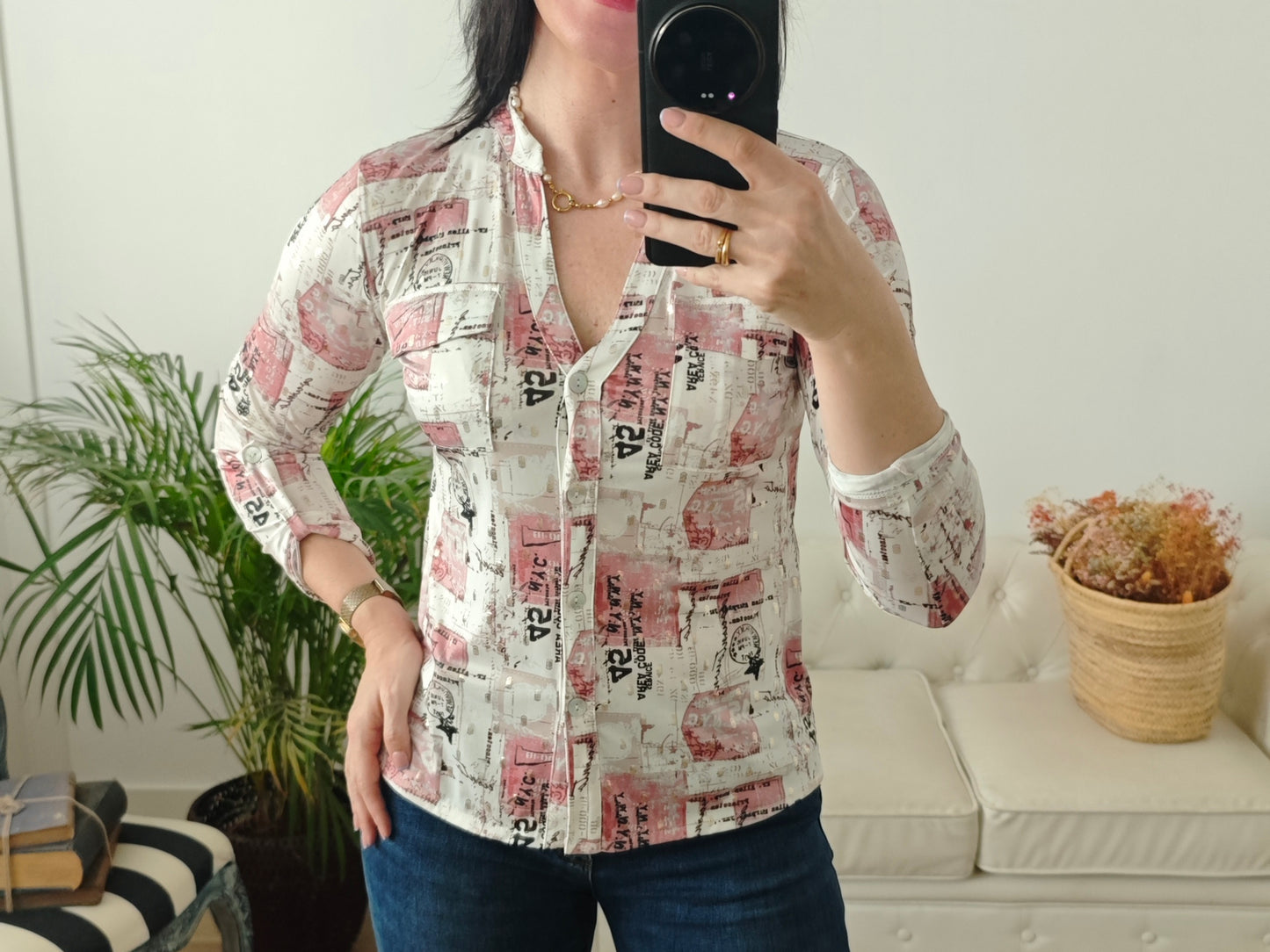 Camisa 45 rosa