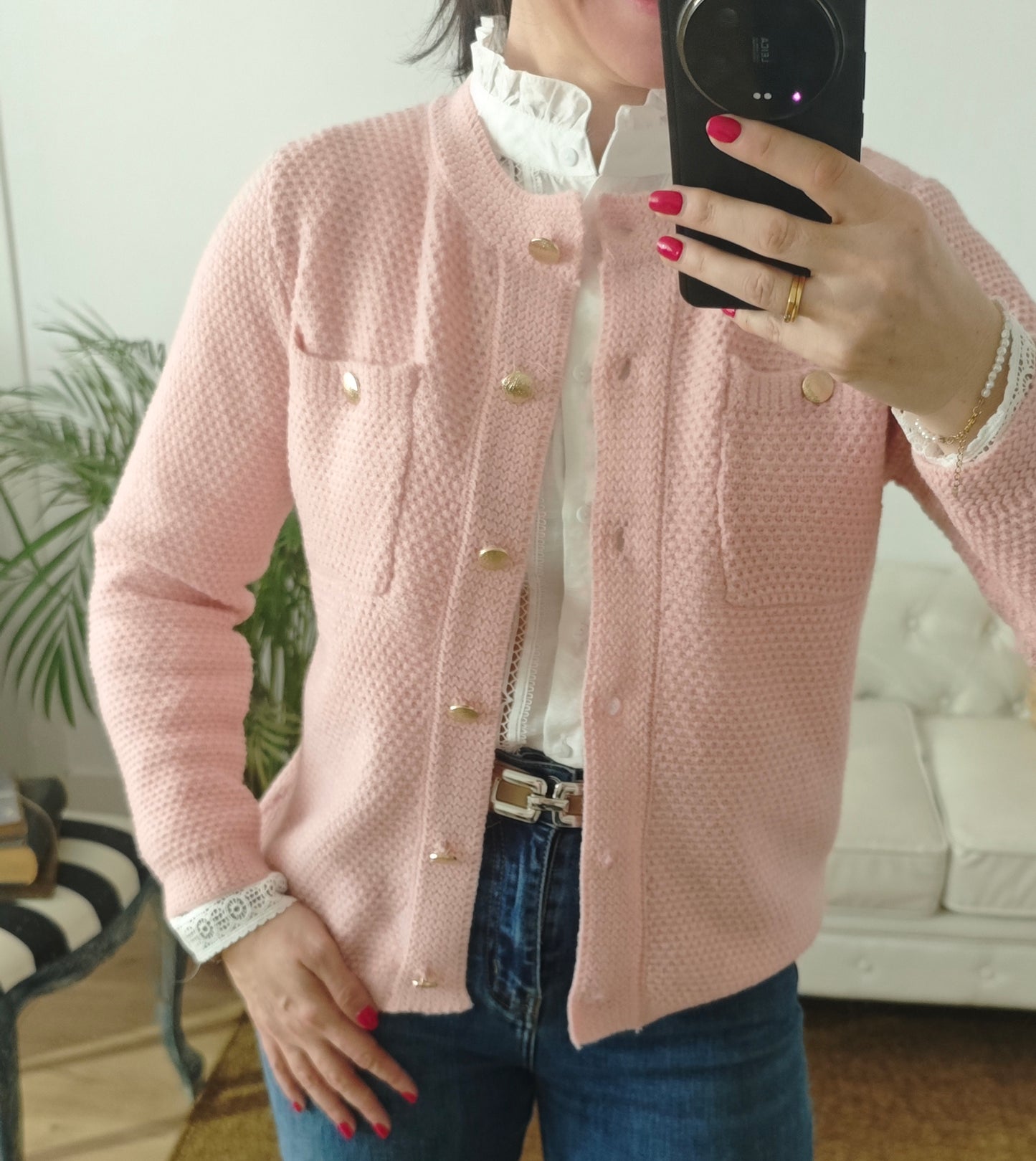 Cárdigan Elvira rosa