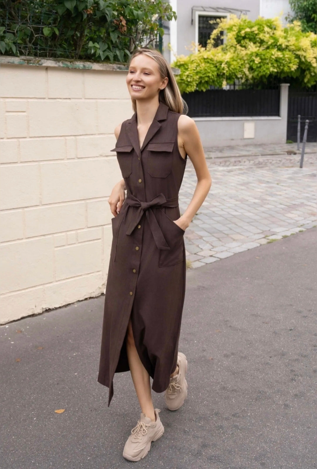 Vestido Paz chocolate
