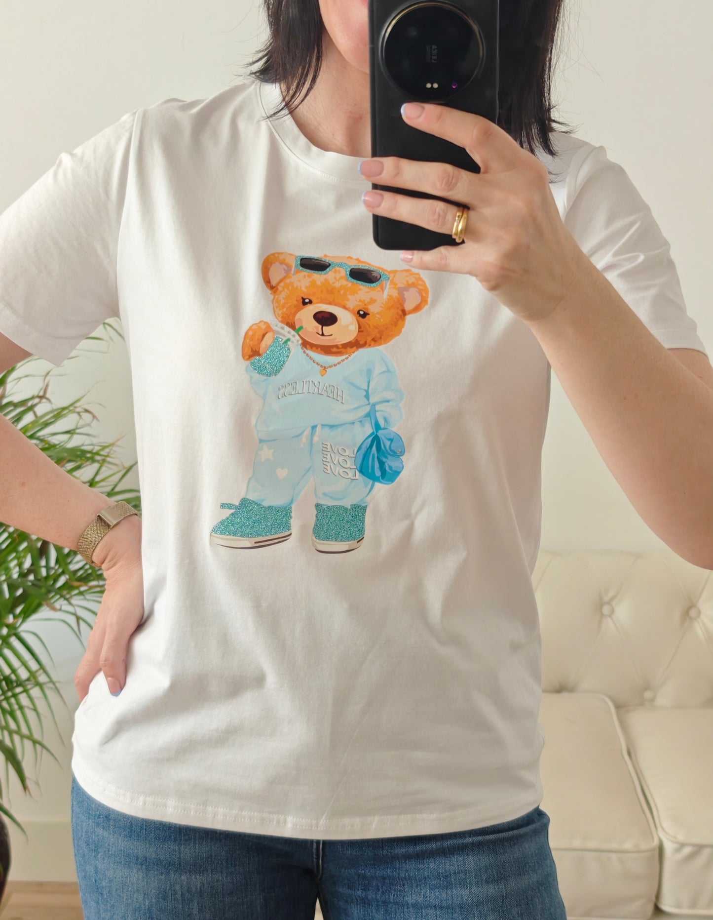 Camiseta oso turquesa