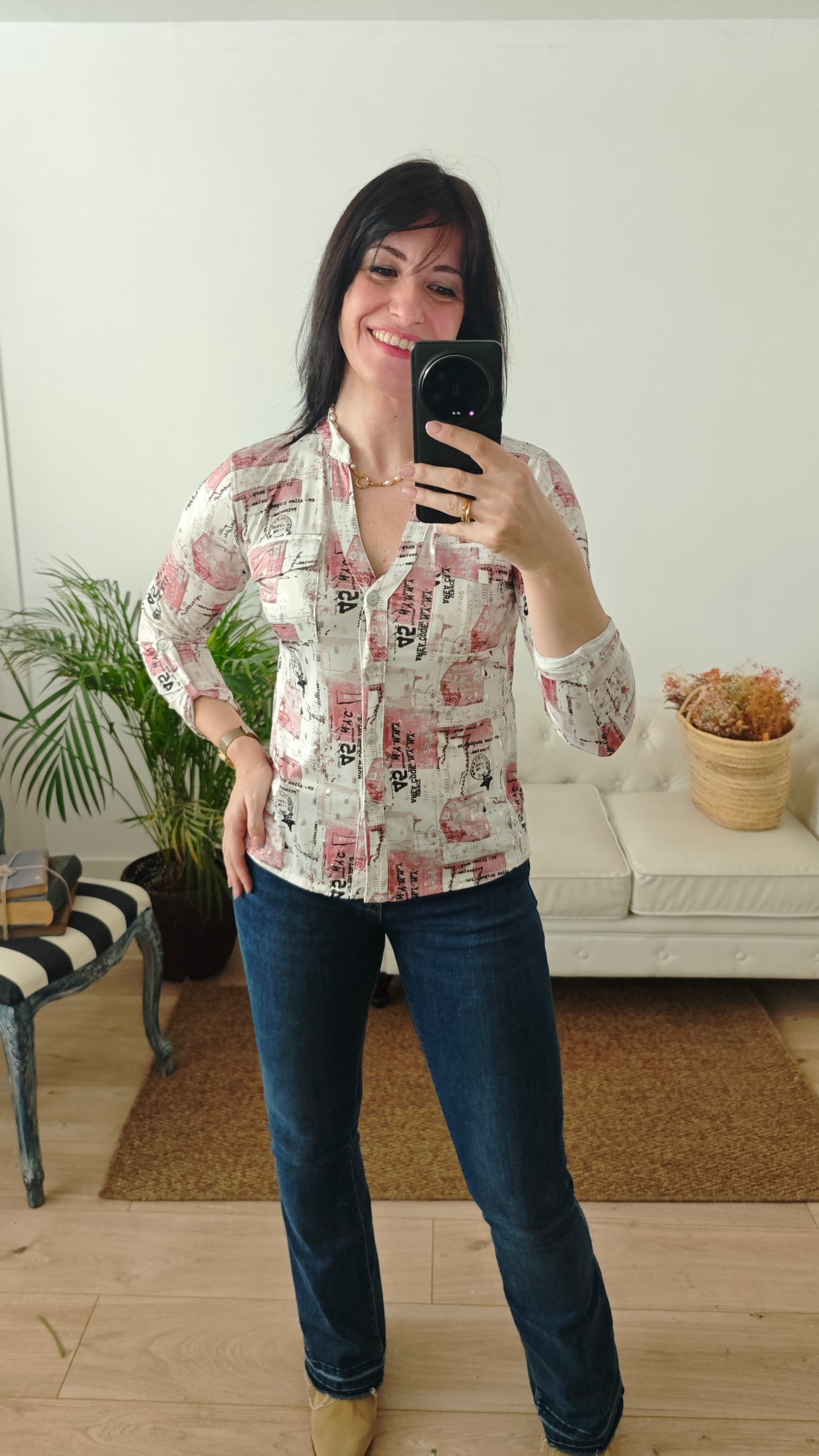 Camisa 45 rosa