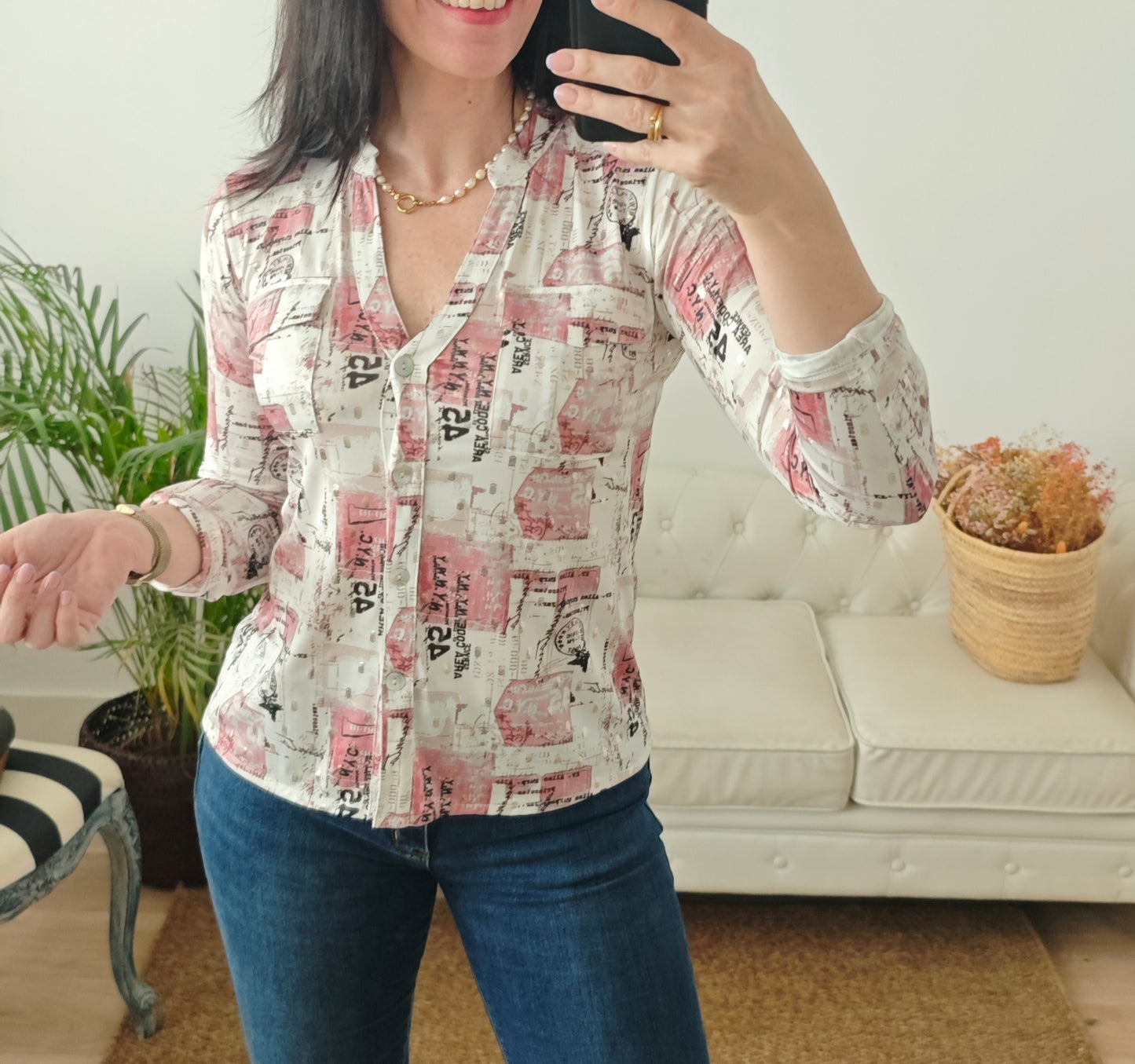 Camisa 45 rosa