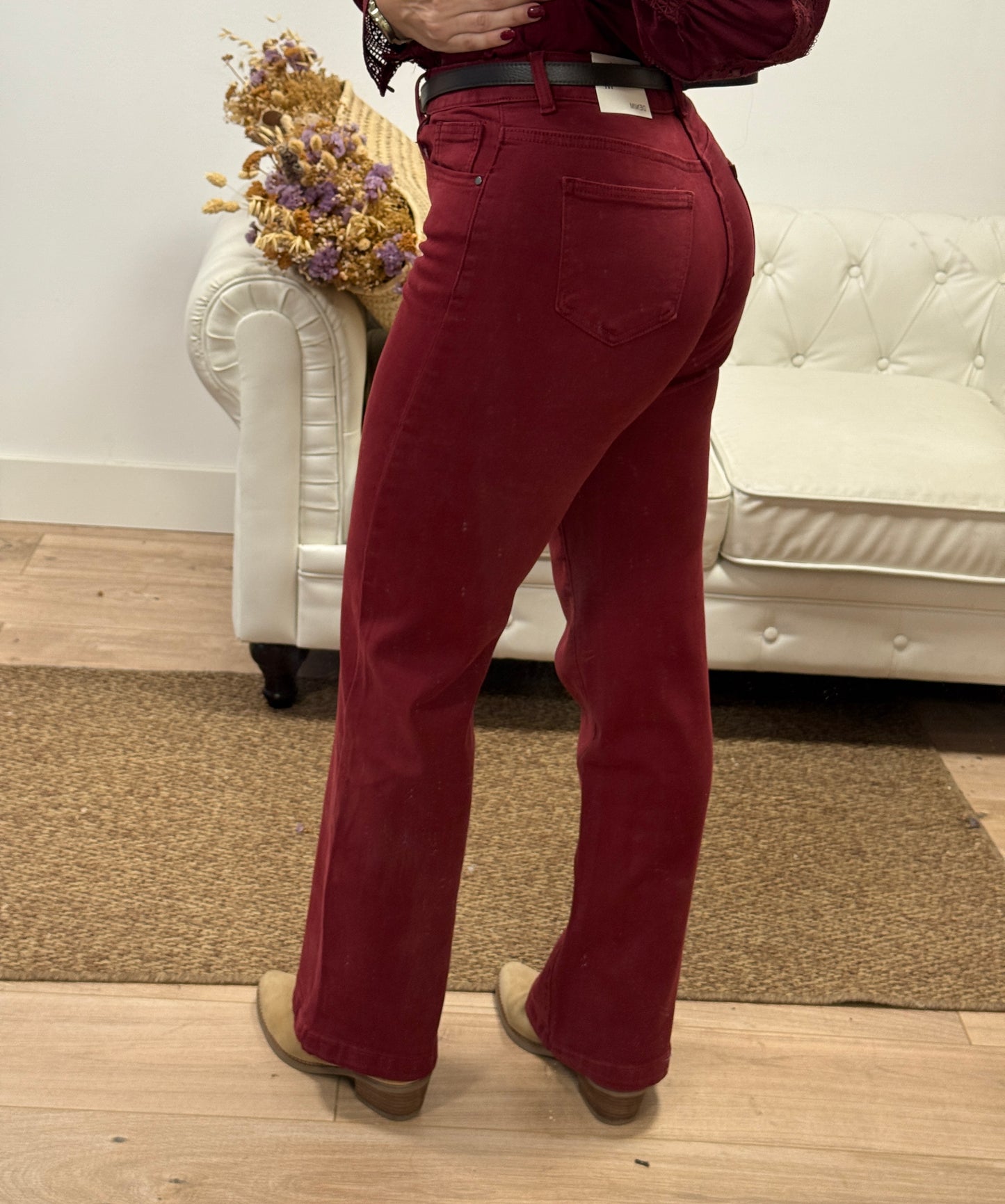 Pantalón Tina burdeos