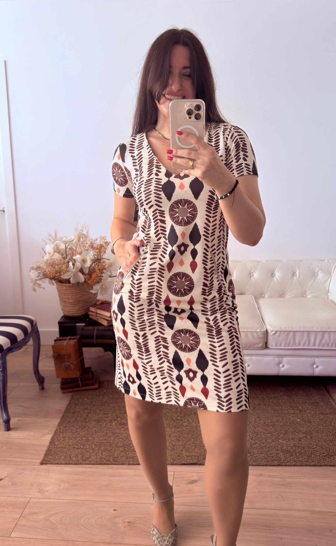 Vestido Inkti marrón