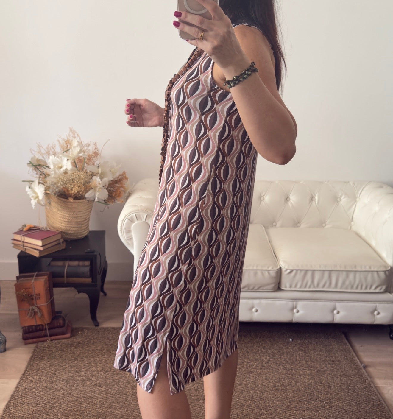 Vestido lágrima elipse midi