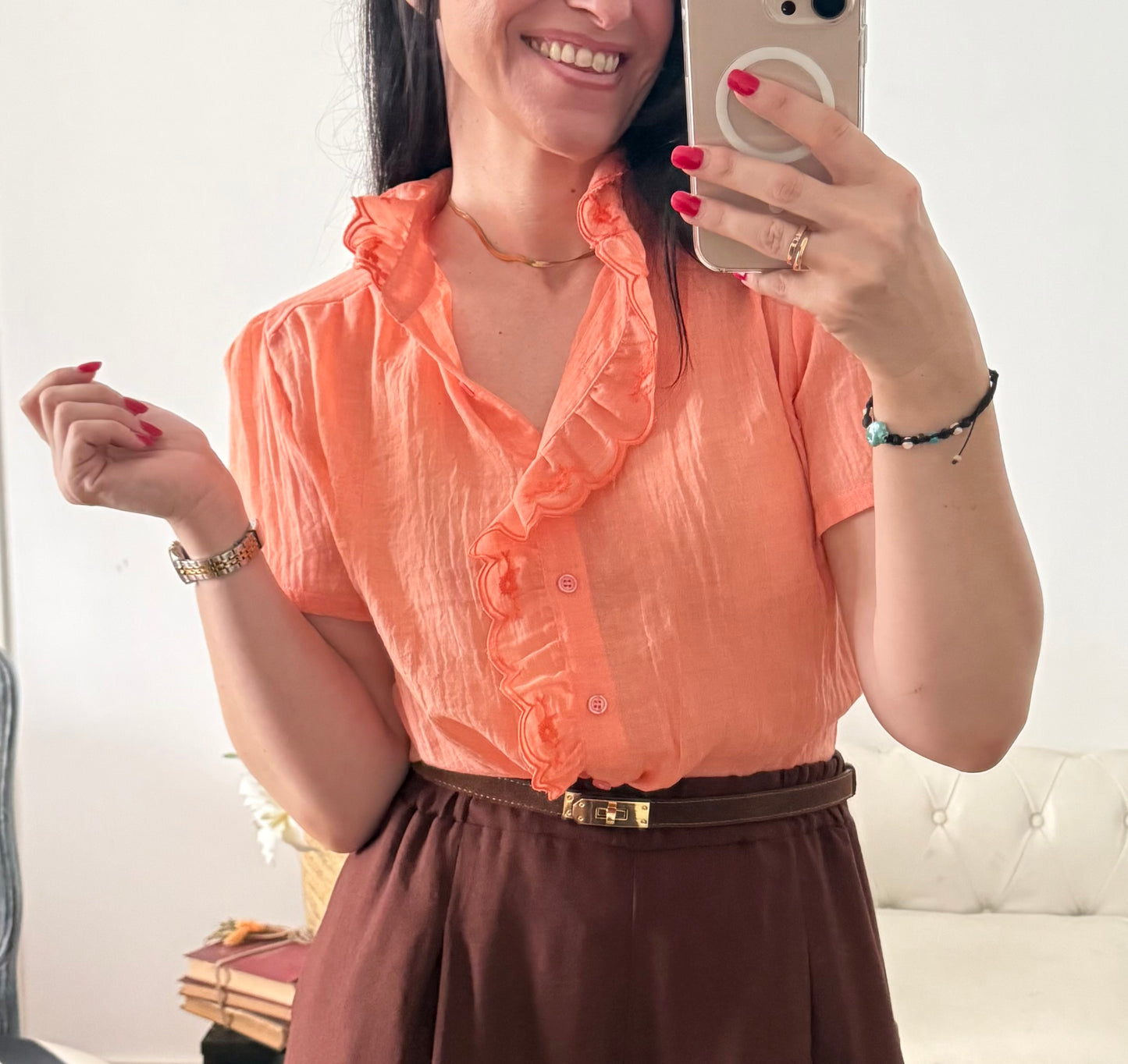 Blusa Nia melocotón