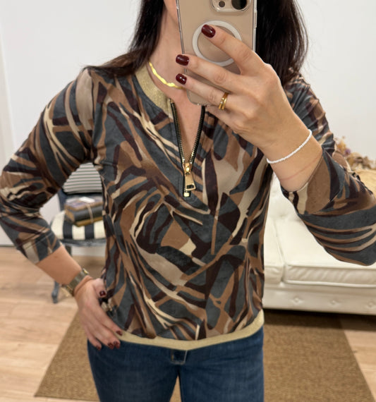 Blusa Cremallera dublin azul