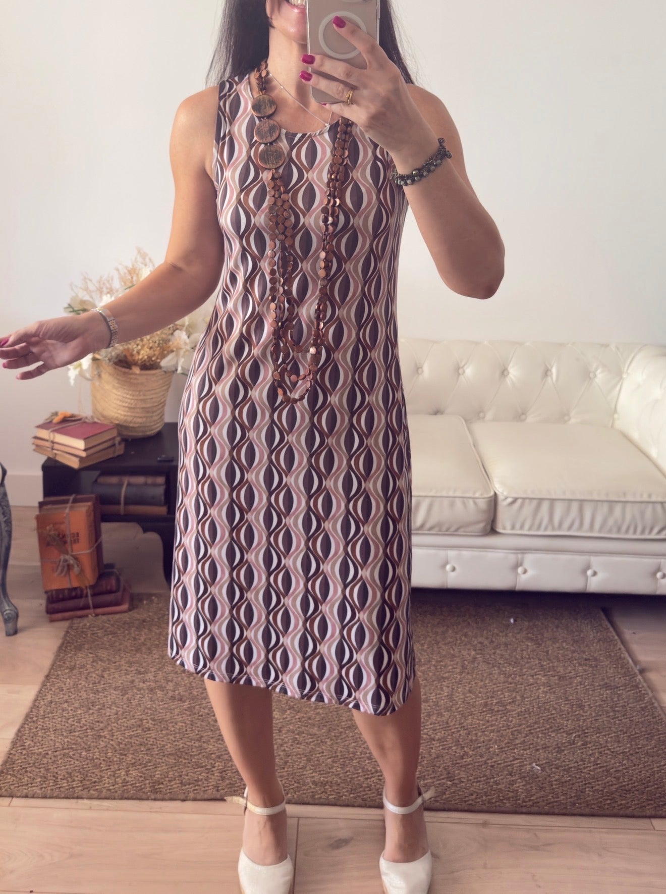 Vestido lágrima elipse midi