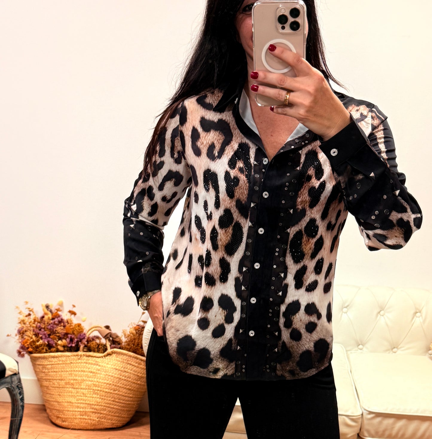 Camisa Leopardo combinada
