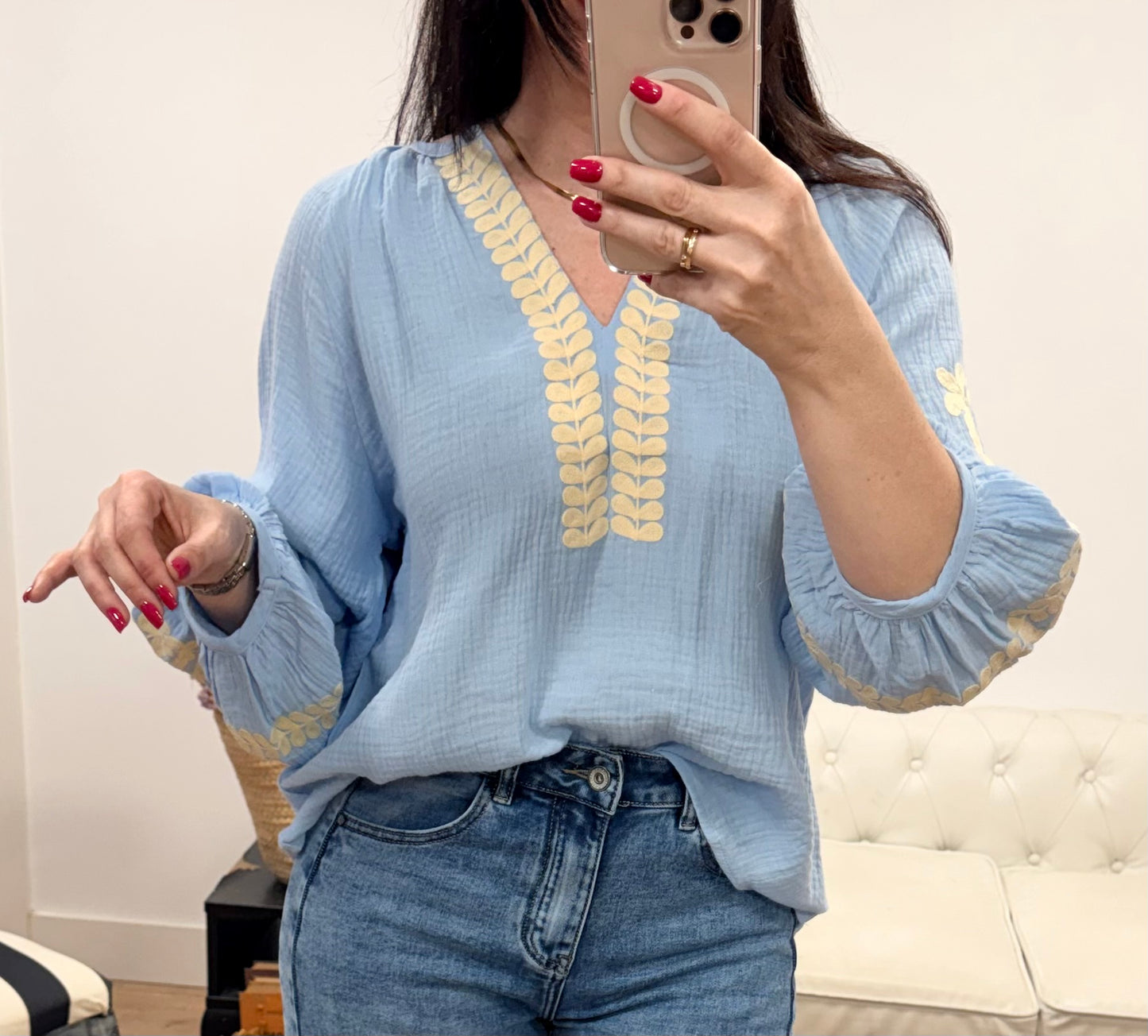 Blusa Amaia celeste