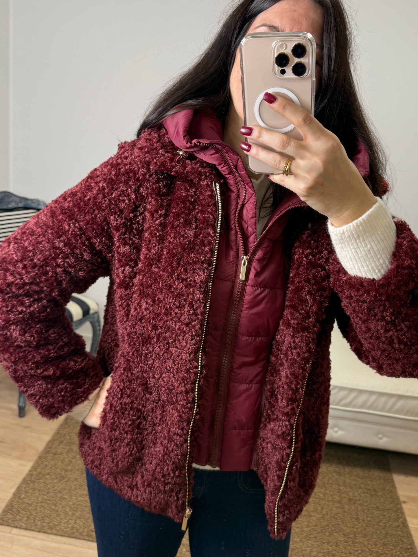 Chaquetón Amor Burdeos