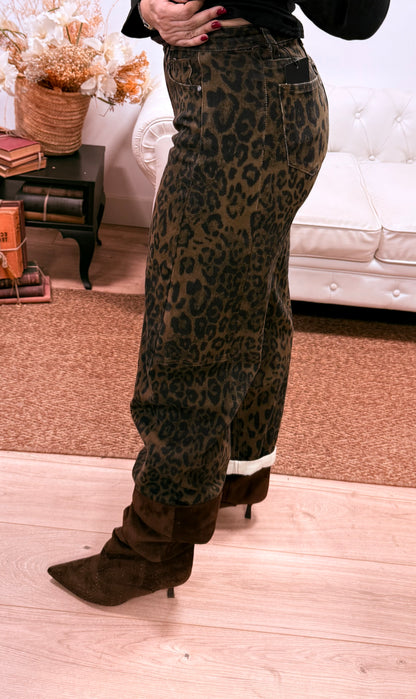 Pantalón  Barrel animal print