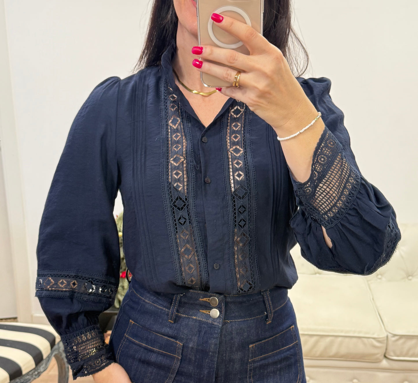 Blusa Martina marino