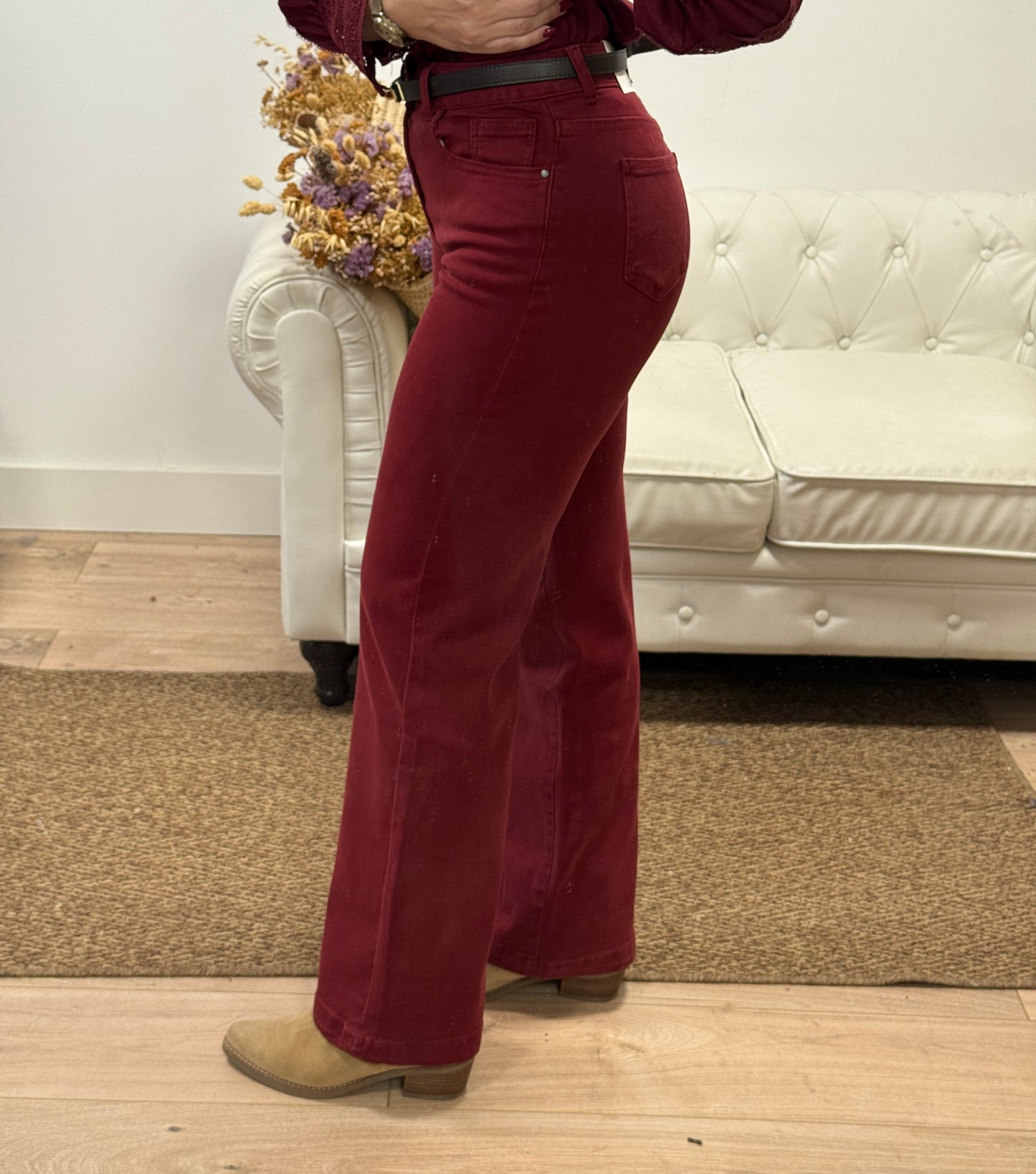 Pantalón Tina burdeos