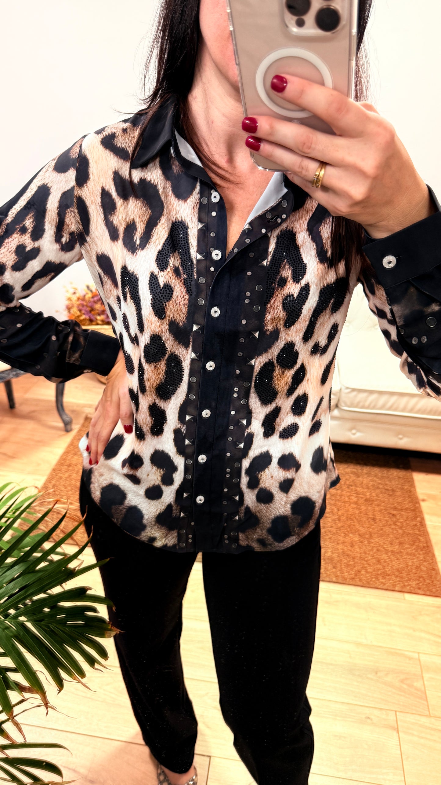Camisa Leopardo combinada