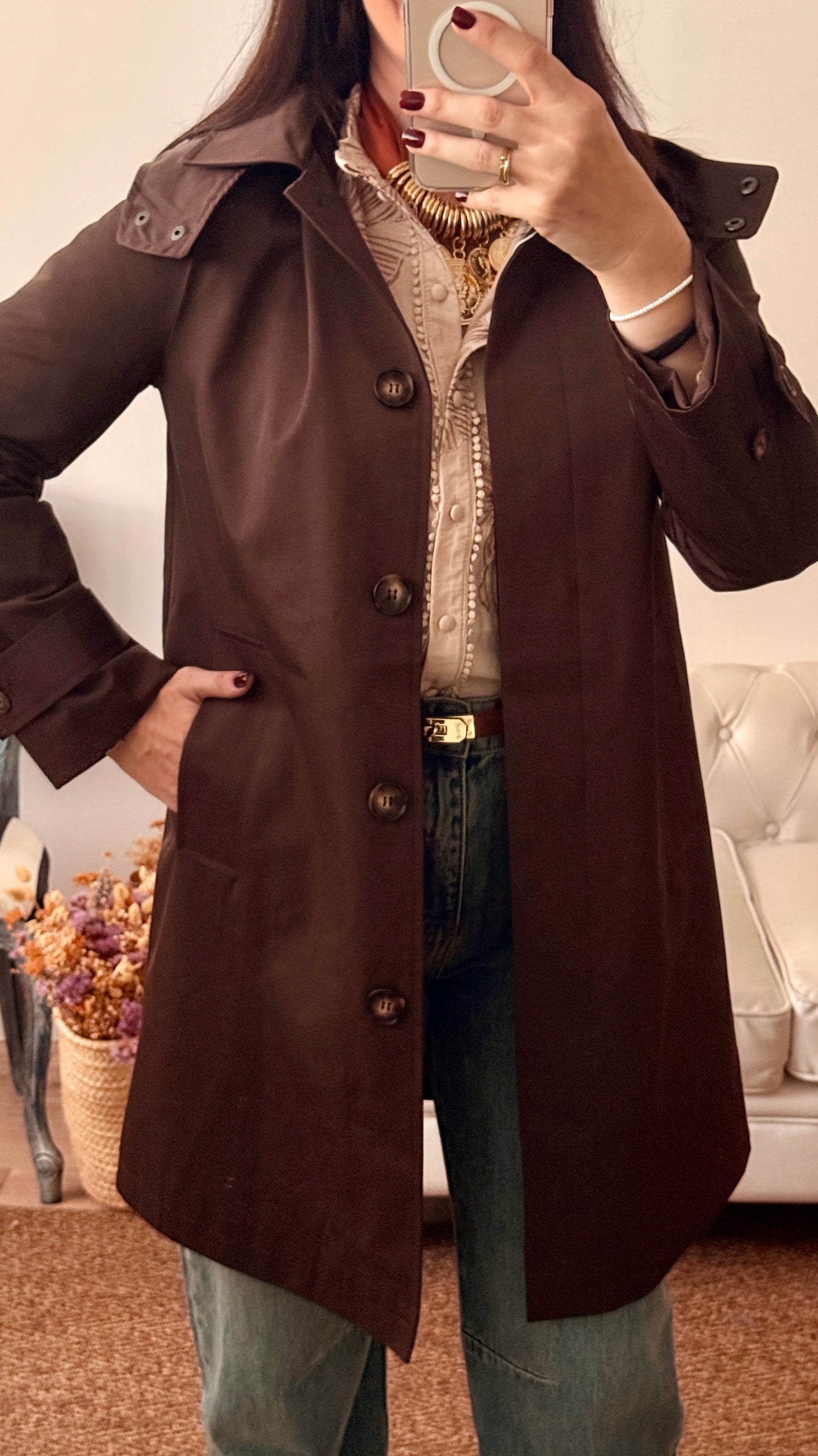 Gabardina chocolate
