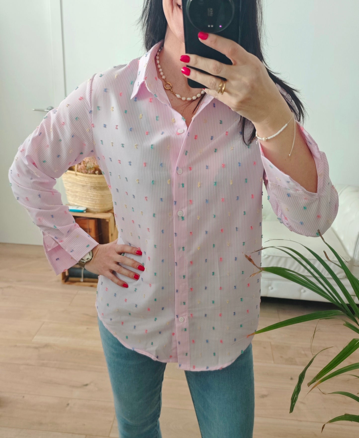 Camisa plumeti rosa