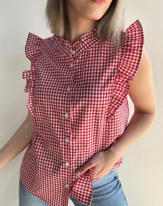 Camisa Vichy rojo