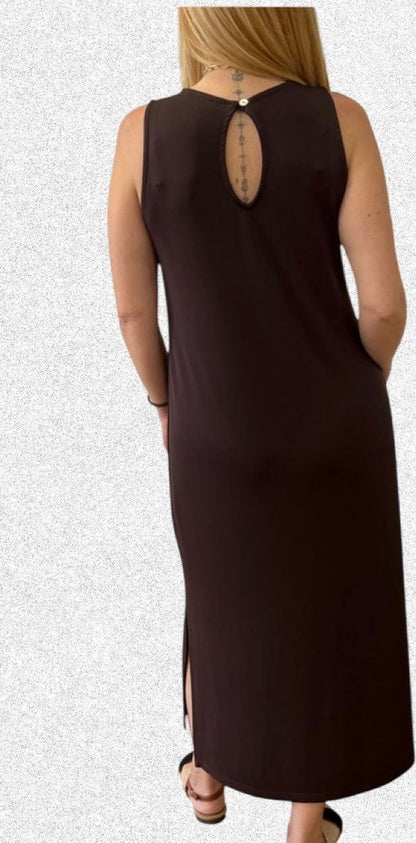 Vestido lágrima chocolate