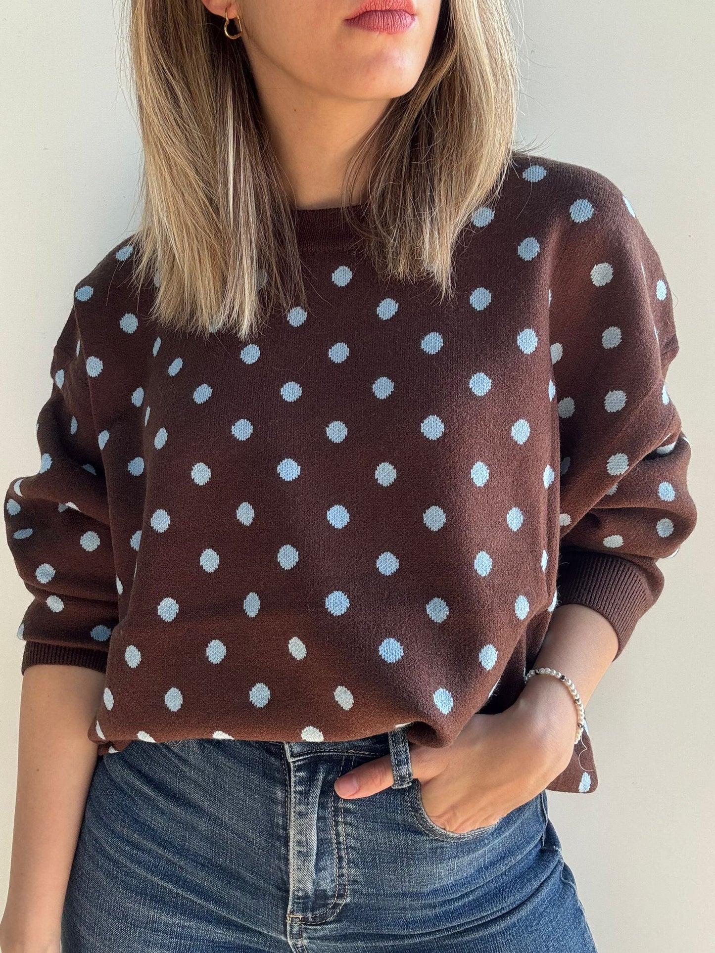 Jersey Dots marrón