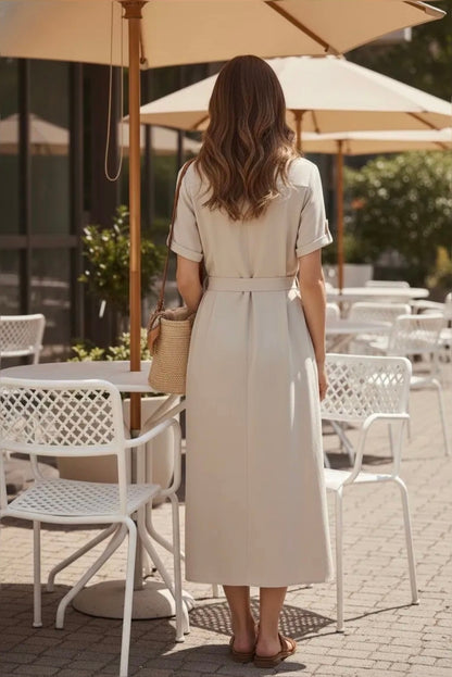 Vestido Louise beige