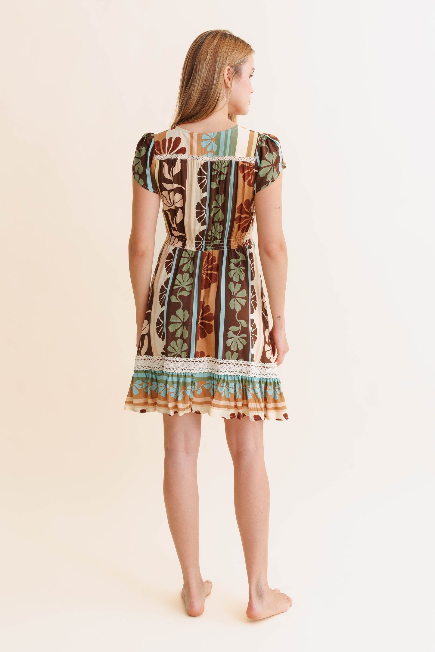 Vestido Cacao mist carmen mini jaase