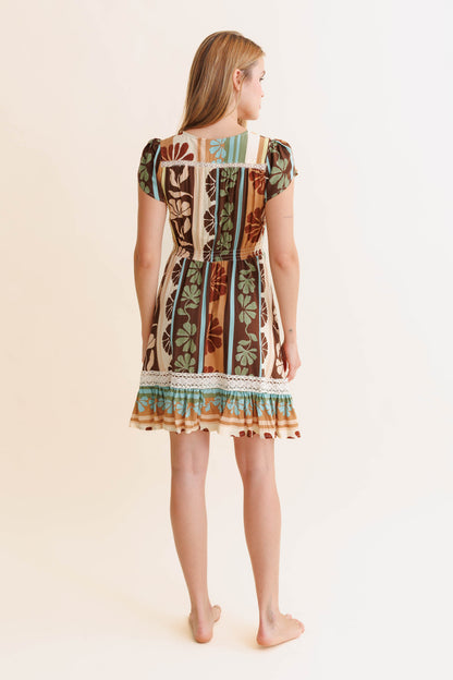 Vestido Cacao mist carmen mini jaase