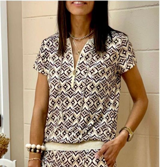 Blusa Dublin geometric