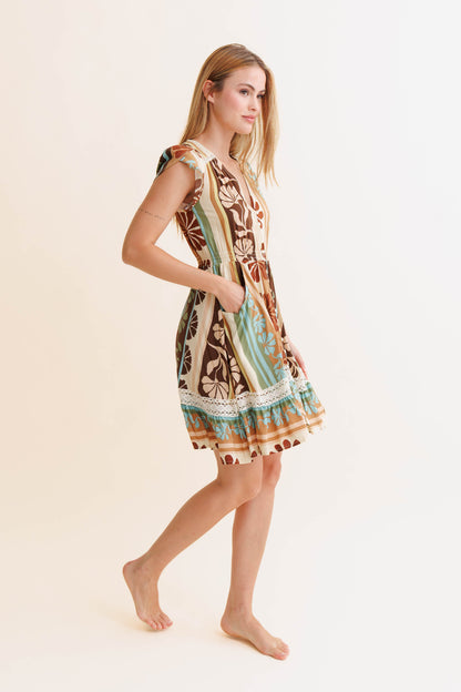 Vestido Cacao mist carmen mini jaase