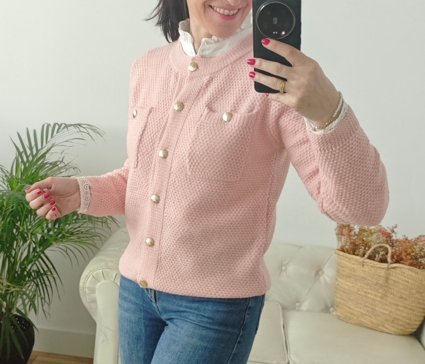 Cárdigan Elvira rosa