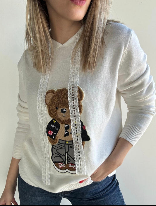 Sudadera Bear crudo