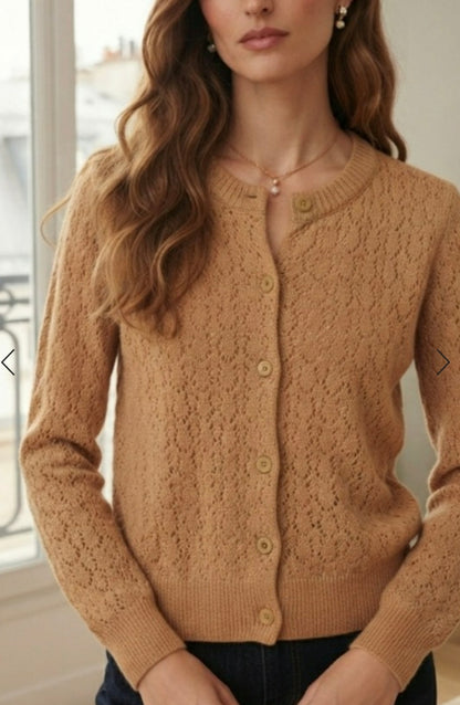 Cárdigan Eloísa camel