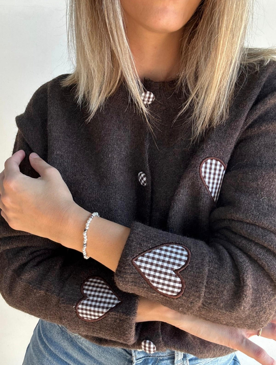 Cárdigan Cuore Vichy marrón