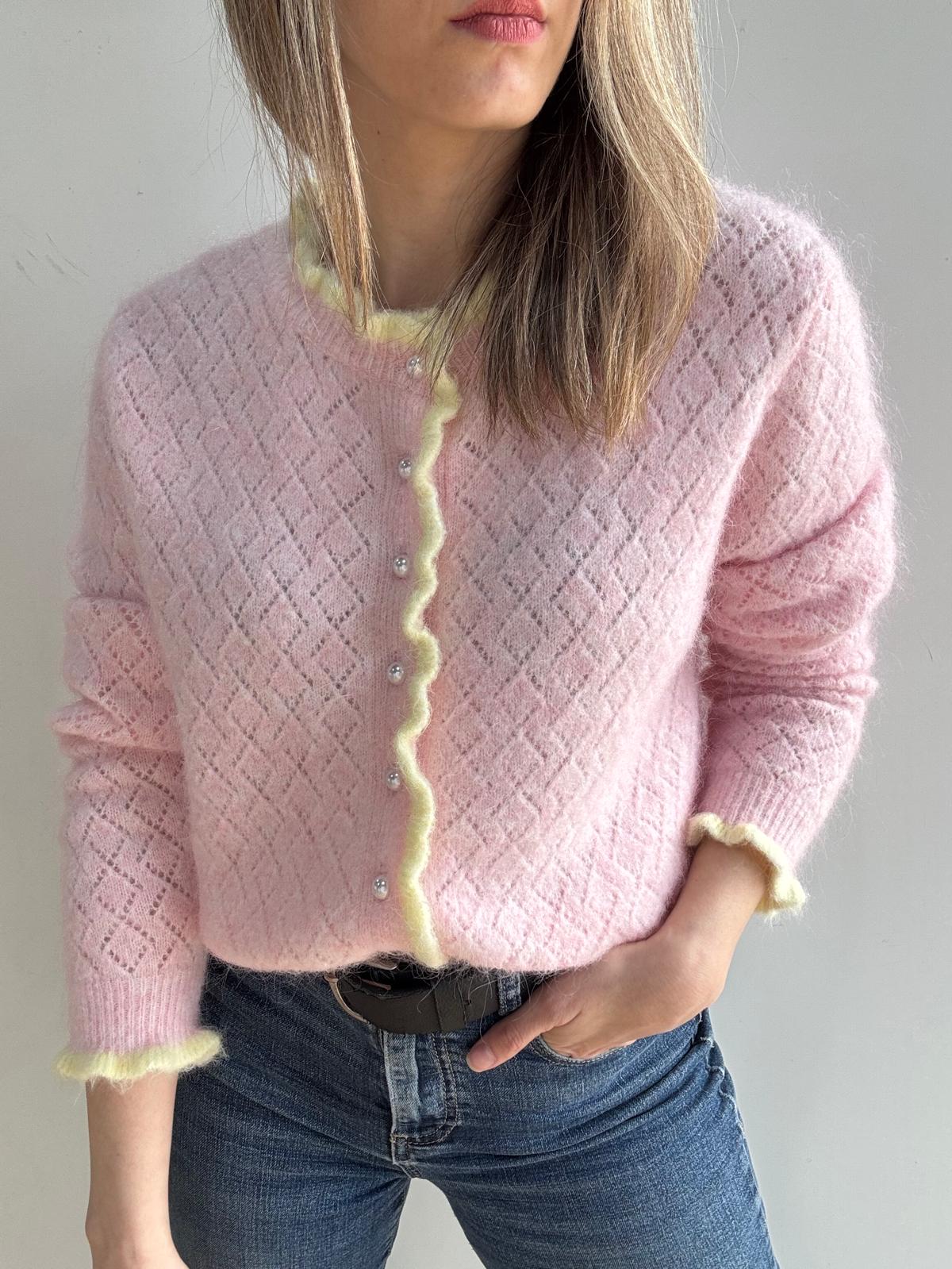 Cárdigan Dominique rosa