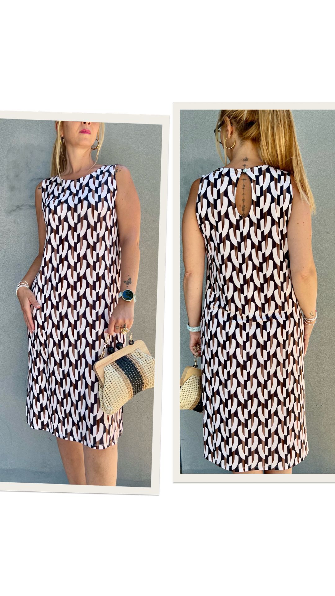 Vestido lágrima mokka midi