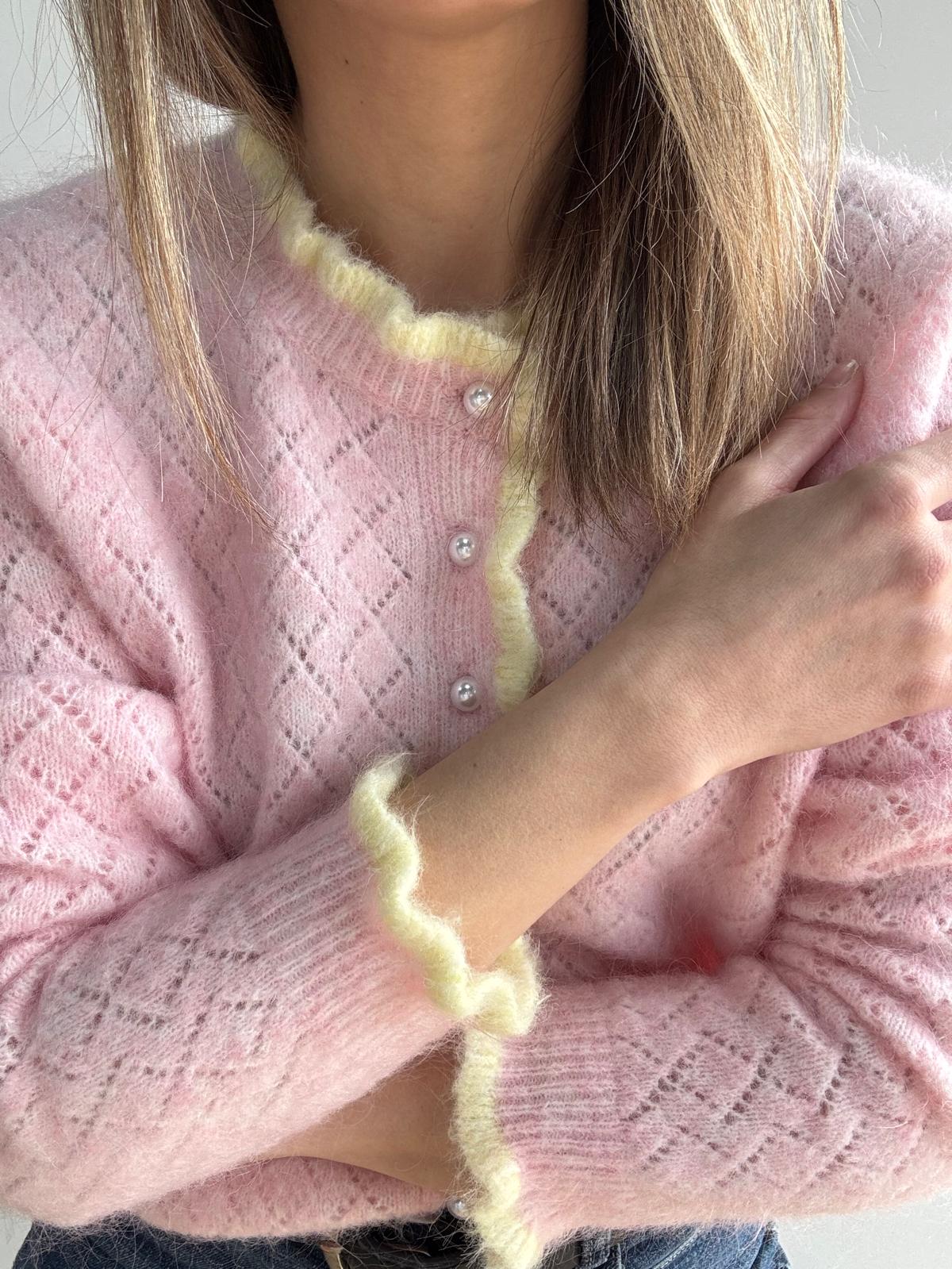 Cárdigan Dominique rosa