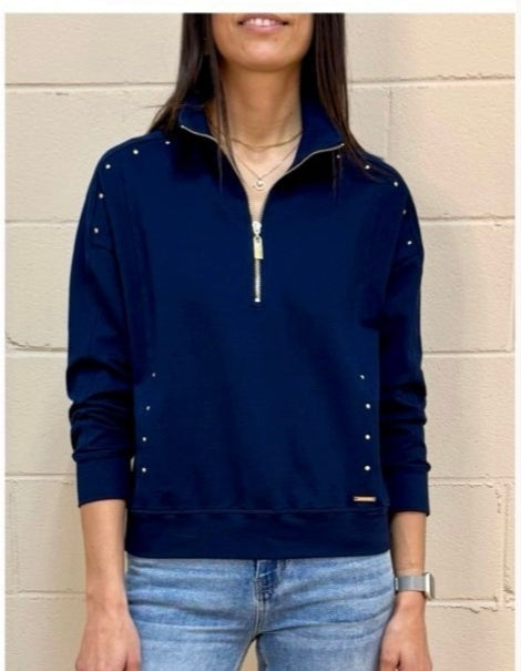 Sudadera tachas marino