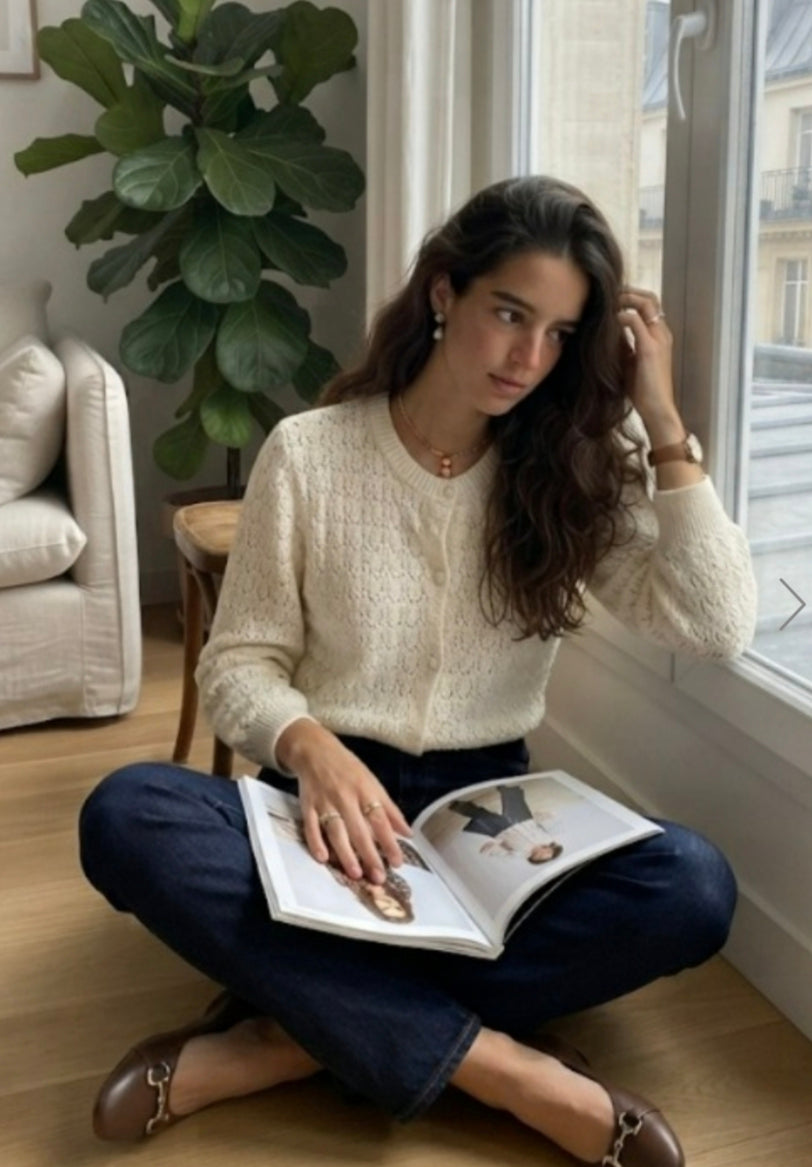 Cárdigan Eloísa crudo