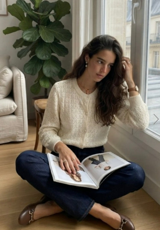 Cárdigan Eloísa crudo