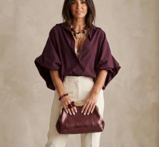 Blusa Olga burdeos